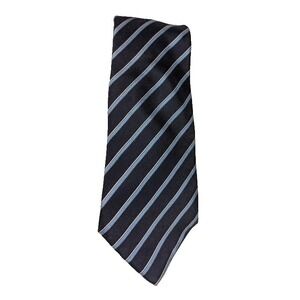 John Henry Men's Blue Striped Necktie Silk Made USA Classic